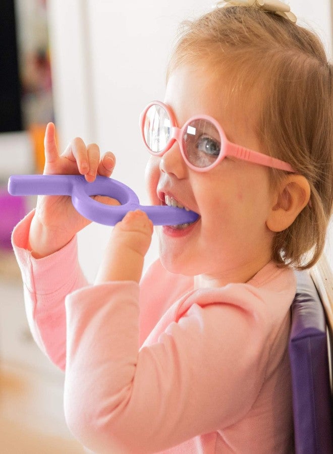 TalkTools Chewy | Oral Motor Sensory Tool for Kids and Toddlers | Therapy Tools to Improve Chewing and Biting (Purple Smooth, 2 Count (Pack of 1)) - Image 5